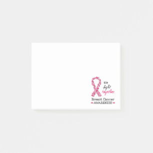 We vechten samen tegen borstkanker post-it® notes
