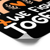 We vechten samen tegen leukemiebewustzijn leukemie poster (Hoek)