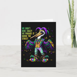 We verbergen geen gekke Pelikan kostuum Kinder vro Kaart