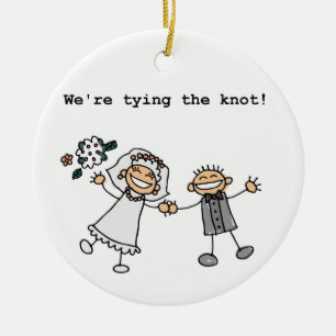 We verbinden de knoop keramisch ornament