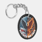 We verdeelden Herfst Burning Flag en Eagle Sleutelhanger (Voorkant Links)