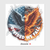 We verdeelden Herfst Burning Flag en Eagle Sticker (Vel)