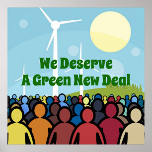 We verdienen een Green New Deal Poster