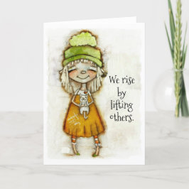 We verhogen - Aanmoedigingskaart (blanco binnenin) Kaart