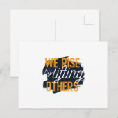 We verhogen door anderen op te heffen briefkaart (Voorkant / Achterkant)