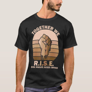 We verhogen samen de zwarte geschiedenis van de ge t-shirt