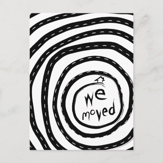 we verhuisden aankondiging (spiraalweg) (Voorkant)