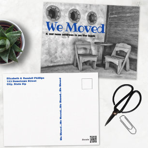 We verhuisden Adirondack stoelen Monochroom Aankon Briefkaart