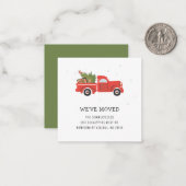 We Verhuisden Kerst Rode Truck Verhuisbericht Notitiekaartje (Voorkant / Achterkant in situ)