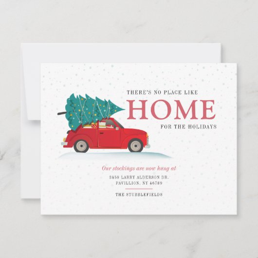 We verhuisden kerstvakantie verhuizing aankondiging (Voorkant)