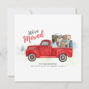 We verhuisden met de Waterverf Red Truck Aankondiging