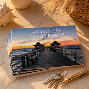 We verhuisden naar het strand Naples Pier Florida Briefkaart