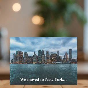 We verhuisden naar New York City Skyline Foto Verh Aankondiging
