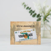 We verhuizen naar Florida Aankondigingskaart (Staand voorkant)