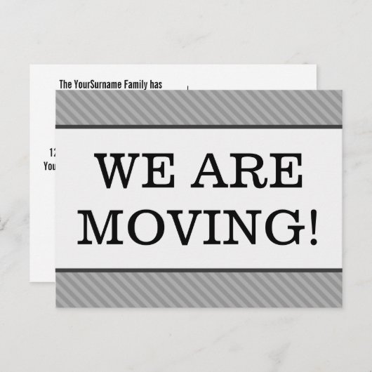 "WE VERHUIZEN!" Nieuw Adres Ansichtkaart Aankondigingskaart (Voorkant / Achterkant)