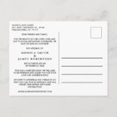 We Verkleinen Ons Trouwfeest Modern Aankondigingskaart (Achterkant)