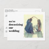 We Verkleinen onze Trouwfoto Modern Aankondigingskaart (Voorkant / Achterkant)