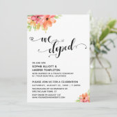 We Verliefden Harten Script Waterverf Bloemen Kaart (Staand voorkant)