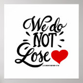 We verliezen geen hart borstel beletterd poster (Voorkant)