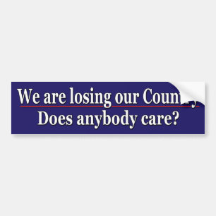 We verliezen ons land bumpersticker
