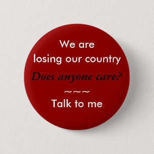 We verliezen ons land ronde button 5,7 cm