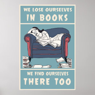 We verliezen onszelf in boeken Poster