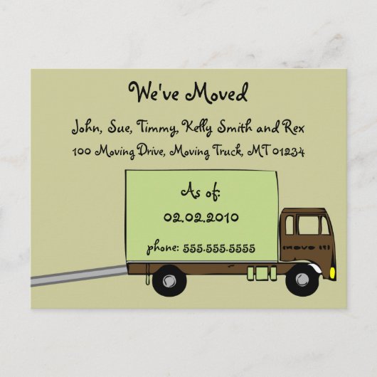 We verplaatsen aankondigings-Briefkaarten Aankondigingskaart (Voorkant)