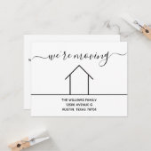 We verplaatsen Chic Change of Address New Home Kaart (Voorkant / Achterkant in situ)