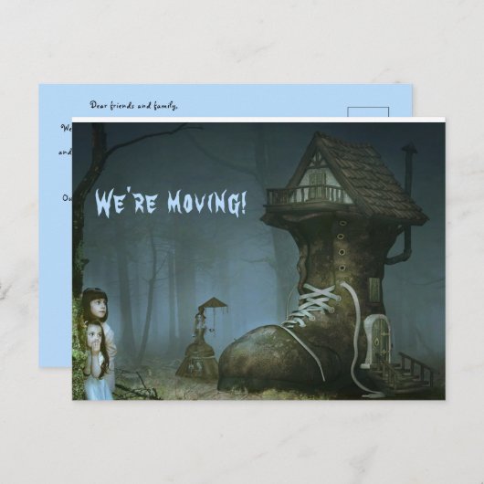 We verplaatsen de aankondiging van Haunted Shoe Ho Briefkaart (Voorkant / Achterkant)