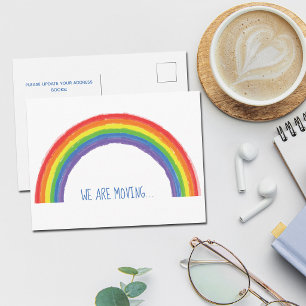 We verplaatsen de regenboogwijziging van het adres briefkaart