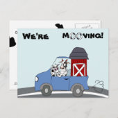 We verplaatsen het Koe Briefkaart (Voorkant / Achterkant)