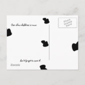 We verplaatsen het Koe Briefkaart (Achterkant)