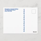 We verplaatsten aankondiging rustieke hut in de wi briefkaart (Achterkant)