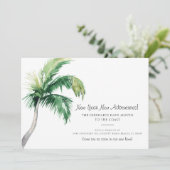 We verplaatsten de kustpalmboom in Waterverf Aankondiging (Staand voorkant)