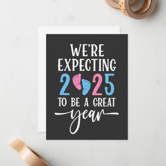 We Verwachten dat 2025 een Geweldig Jaar Zal Zijn Notitiekaartje (Voorkant / Achterkant in situ)