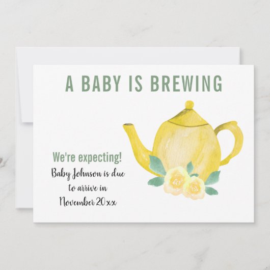 We verwachten dat een Baby zwanger wordt Aankondiging (Voorkant)