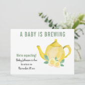 We Verwachten Een Baby is het Brouwen van Zwangers Aankondiging (Staand voorkant)