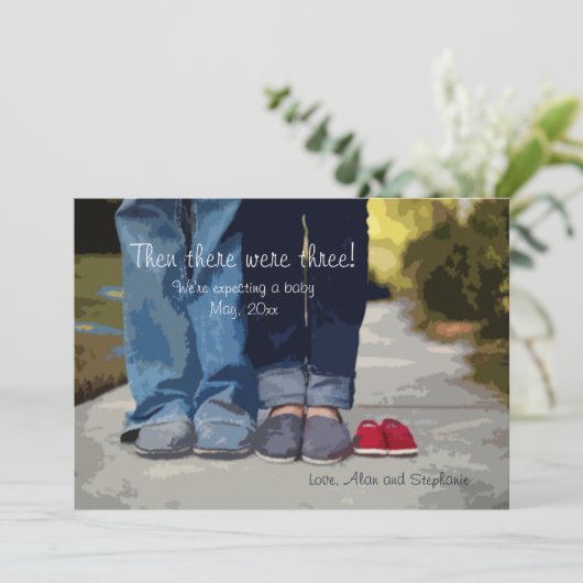 We verwachten een zwangerschapsaankondiging aankondiging (Staand voorkant)