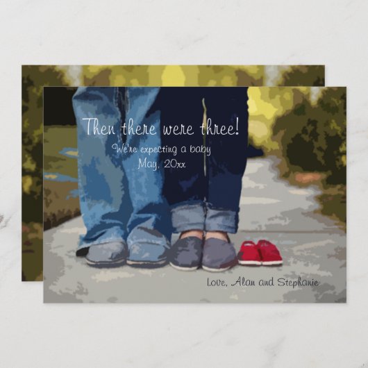 We verwachten een zwangerschapsaankondiging aankondiging (Voorkant / Achterkant)