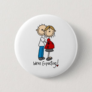 We verwachten het! Zwangere muis Figuur Button