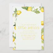 We verwelkomen een beetje citroen kaart (Voorkant)