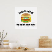 We verzinnen je Buns Funny Custom Hamburger Poster (Keuken)
