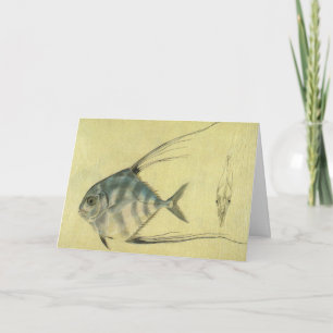 We vissen je een prettig kerstfeest, een marien l feestdagen kaart