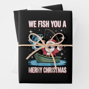 We Vissen Jou Een Prettig Kerstmis Visser Vissen K Inpakpapier Vel