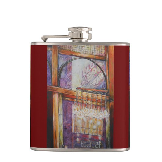 We vliegen allemaal rond hetzelfde licht. heupfles (Voorkant)