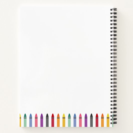 We voeden de basisschool Rainbow Crayons Notitieboek (Achterkant)