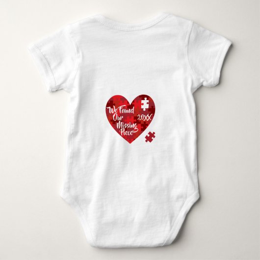 We vonden ons ontbrekende stuk - puzzelhart romper (Achterkant)