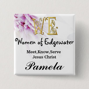WE Vrouwen in Edgewater Vierkante Button 5,1 Cm