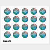 We waarderen je Gem Blue Gemstone werknemer Ronde Sticker (Vel)