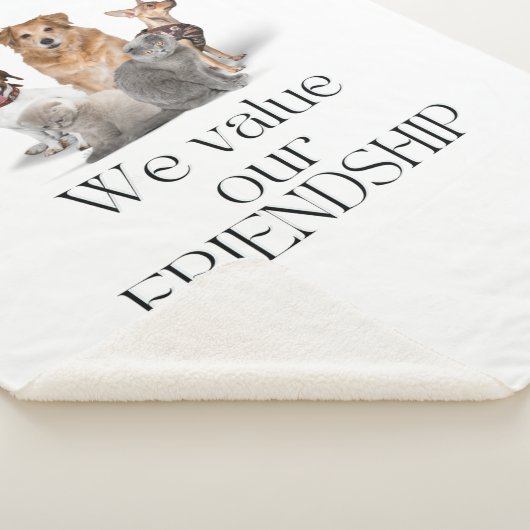 We waarderen je vriendschap sherpa deken (3/4)